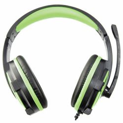 DEFENDER / Headphones with microphone (headset) Warhead G-300, wired, 2.5 m, with headband, black with green