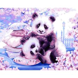 Опт-картина / Sayılara göre boyama 40x50 Pandalar