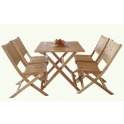 set of wooden furniture from a table and 4 chairs