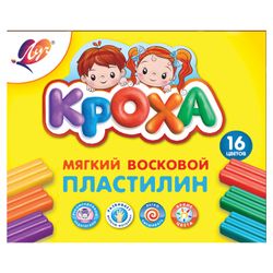 Plasticina macia LUCH "Krokha" 16 cores, 240 g, com pilha, embalagem de papelão