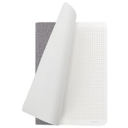 BRAUBERG / Carnet 60 l. tapis en similicuir à carreaux, surpiqûres, B5 (179x250mm), GRIS, HARMONIE / 2 pcs.