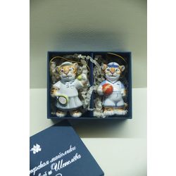 Ярославская майолика / Set of Christmas decorations "Sports Cubs"