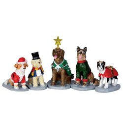 Bộ hình 'Lễ hội của những chú chó' (6 miếng), 4,9 cm, LEMAX