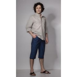 Снежинка / Snowflake / Men's shirt "Motive of life" with set-in sleeve