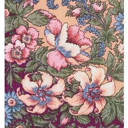 Павловопосадский платок  / Evening Garden shawl with silk fringe