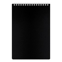 HATBER / Notepad "DIAMOND" black, 80 sheets A5 (145x205 mm), comb, plastic cover, cage
