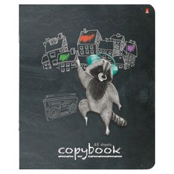 Альт / Notebook A5 48 l. bracket, cage, Soft Touch, "RACCOON VACATION" / 10 pcs.