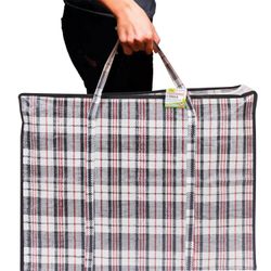 ЛЮБАША / Household bag-trunk, polypropylene, 60x45x25 cm, 68 liters, black-red, 150 g / m2