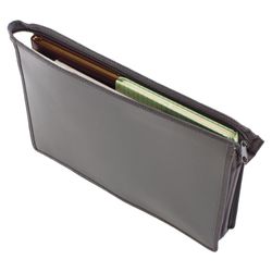Defter klasörü A4 PIFAGOR, plastik, üstten fermuarlı, tek ton, gri