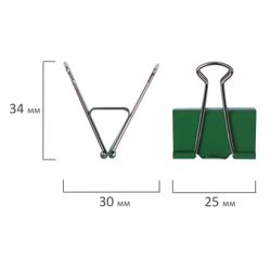 Clips for papers FISMA SET 12 PCs, 25 mm, 100 sheets, colored cardboard box