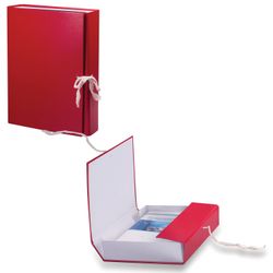 Box archival A4 (240х330 mm), 35 mm, 2 straps, headphones, up to 300 sheets, Burgundy