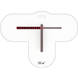 Hurdle "the Fence with a leaning Board" J113 powder paint