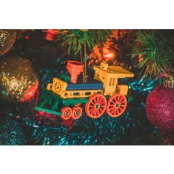 Toy Christmas tree "Retro locomotive" 6029