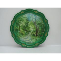 Сувениры из Н.Тагила / Souvenirs from N. Tagil / Tray "Subject painting. Landscape No. 18", 19 cm