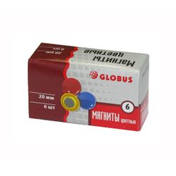 A set of colored magnets 20 mm 6 pieces