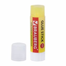 Glue stick BRAUBERG "COLOR Crystal", 15 g, clear, assorted, PVP