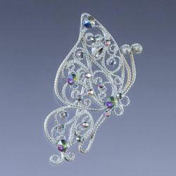 Снежинка / Snowflake / Brooch "Moth"