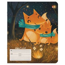 Альт / Notebook 18 y. line, foil stamping, "MAGIC FOXES" / 20 pcs.