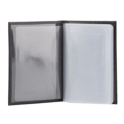 FABULA / Driver's wallet "Largo", genuine leather, embossed, 6 plastic pockets, black