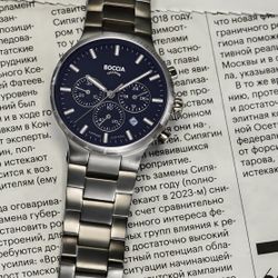 Orologio Boccia Titanium Circle-Oval 3746-02 Chronograph Titanium Titanium