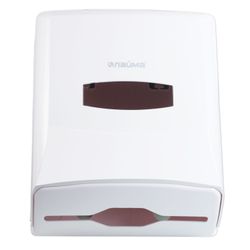 ЛАЙМА / PROFESSIONAL Towel Dispenser (System H3), ZZ (V), white, ABS plastic