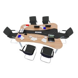 Curve Shaped Meeting Table