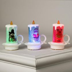 Luazon Lighting / 光人偶“带图片的杯子里的蜡烛”一套,12 件