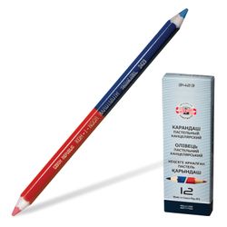 Pencil two tone thickened KOH-I-NOOR, 1 piece, red-blue, stylus 3.8 mm, carton packing