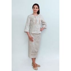 Шуйская строчевышивальная фабрика / Jacket for women, linen