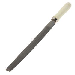 File flat 200 mm, SIBBTEH, double cross notch number 2, wooden handle