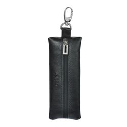 Key case BEFLER "Grade", genuine leather, zipper, 135x55 mm, black
