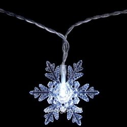 Kaemingk / LED string Snowflake 4.6 m, 24 cold white LED lamps, transparent PVC, controller, IP44