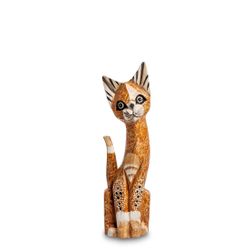 Decor and Gift / Wooden figurine "Cat" 30 cm