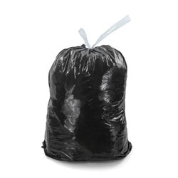 ЛЮБАША / Garbage bags 120 l, ties, black on a roll 10 pcs., HDPE, 13 microns, 67x80 cm (± 5%), economy