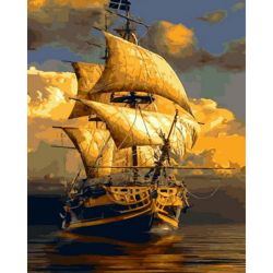 Опт-картина / Peinture par numéros 40x50 Voilier
