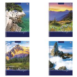 HATBER / Cuaderno A4, 80 hojas, VK, peine, jaula, funda de cartón, "MUNDO INCREÍBLE" / 8 uds.
