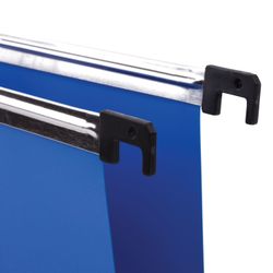 Hanging folder A4 (350х245 mm), up to 80 sheets, SET of 5 PCs, plastic, blue, BRAUBERG (Italy)