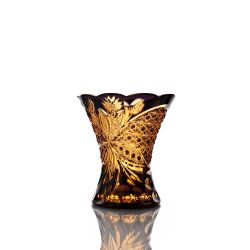 Гусевской Хрустальный завод / Crystal vase for flowers "Imperial" small amber-violet