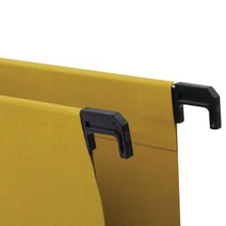 Hanging folder A4/Foolscap (406х245 mm), up to 80 sheets, SET of 10 PCs, yellow, cardboard, BRAUBERG (Italy)