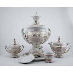 Дельта-Х / Samovar in porcellana elettrico modello 2 con paia di tè