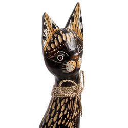 Decor and Gift / Wooden figurine "Cat" 40 cm