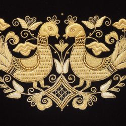 Торжокские золотошвеи / Velvet bag "Birds"