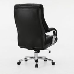 BRABIX PREMIUM "Bomer HD-007" armchair, 250 kg, recycled leather, chrome, black