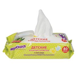 ЮНЛАНДИЯ / Wet wipes for children, universal, cleaning 80 pcs.