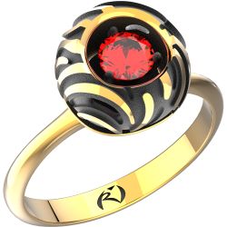 Yellow gold ring - Alilu collection