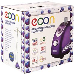 Steamer ECON ECO-BI1702S, 1700 watts, steam 40 g/min, reservoir 1.5 l, 2 mode, 2 tips, purple