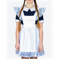 SCHOOL APRON WHITE LACE