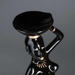 Керамика ручной работы / Figurine "Ethiopian with a plate" 32.5 cm