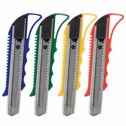 Knife 18 mm clerical STAFF "Profit", reinforced, metal guides, avtofiksator cuts