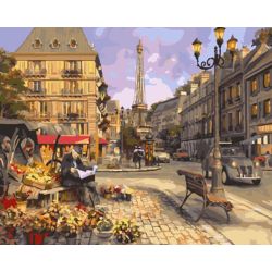 Опт-картина / Painting by numbers 40x50 Flower shop